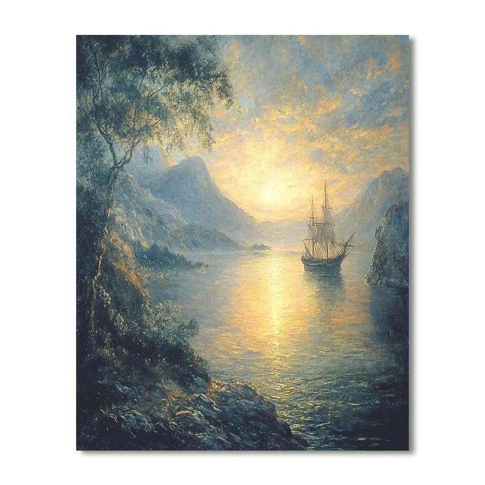 J.M.W. Turner Inspired Twilight Glow  Paint By Numbers Kits