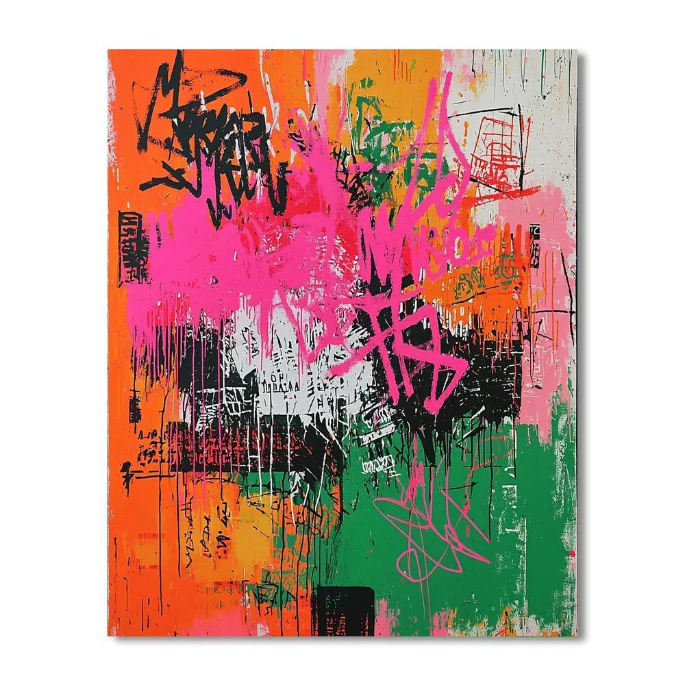 Jean-Michel Basquiat Inspired Graffiti Soul Canvas  Paint By Numbers