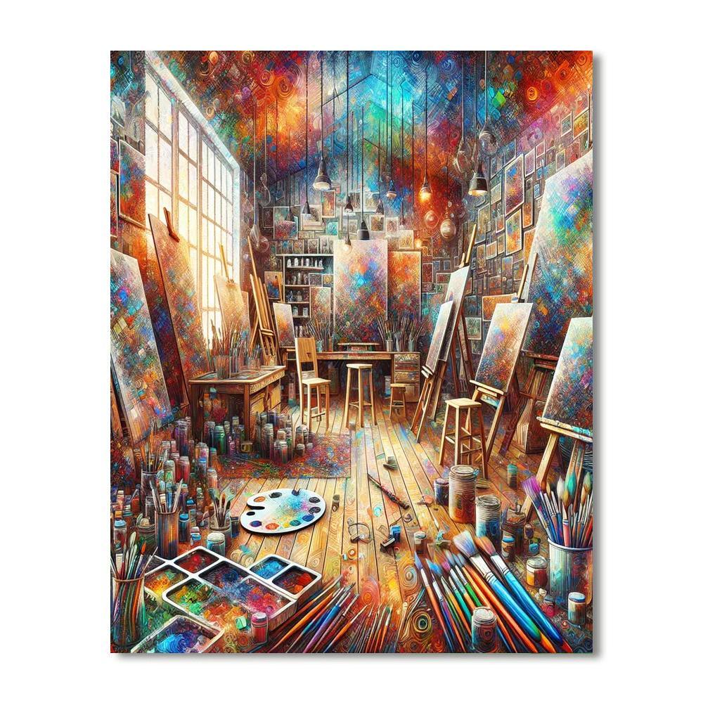 Inspired Artist Studio Painting By Numbers Kit
