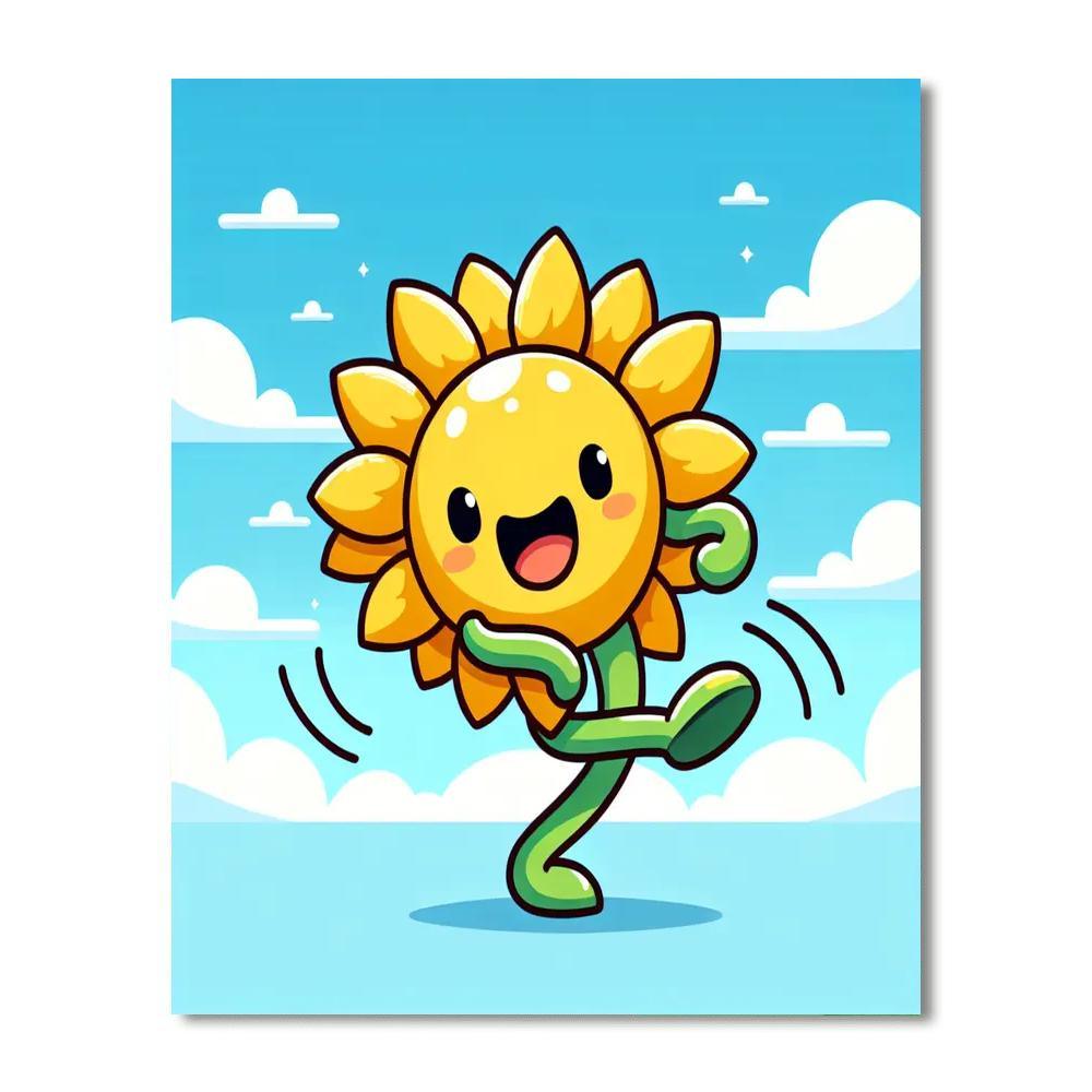Dancing Sunflower DIY Paint By Numbers