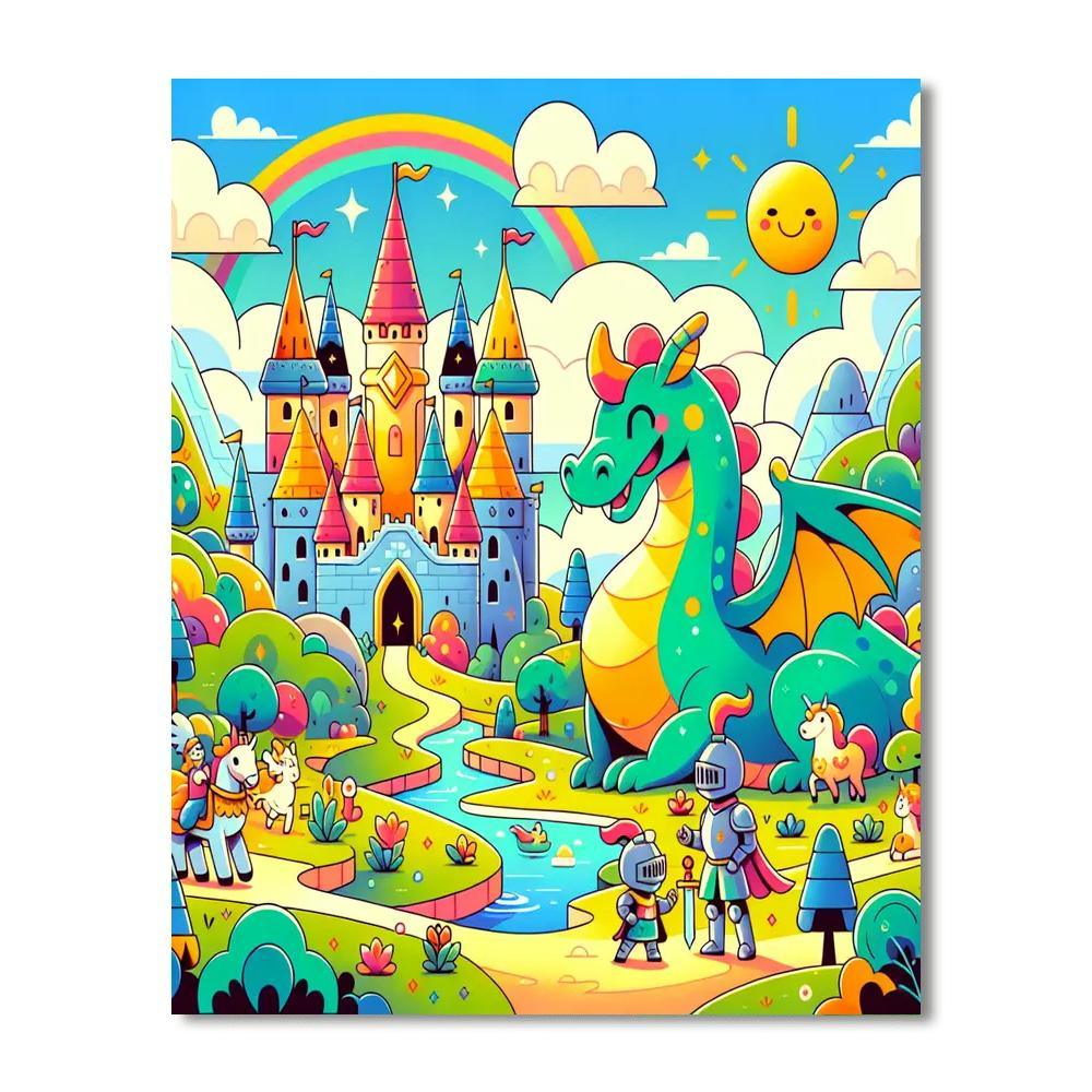 Enchanted Storybook Land Paint By Numbers Art