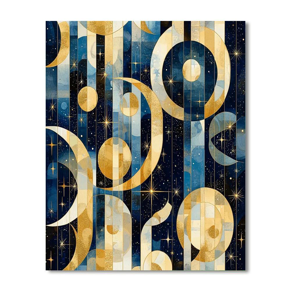 Gustav Klimt Inspired Celestial Mosaic  DIY Paint By Numbers
