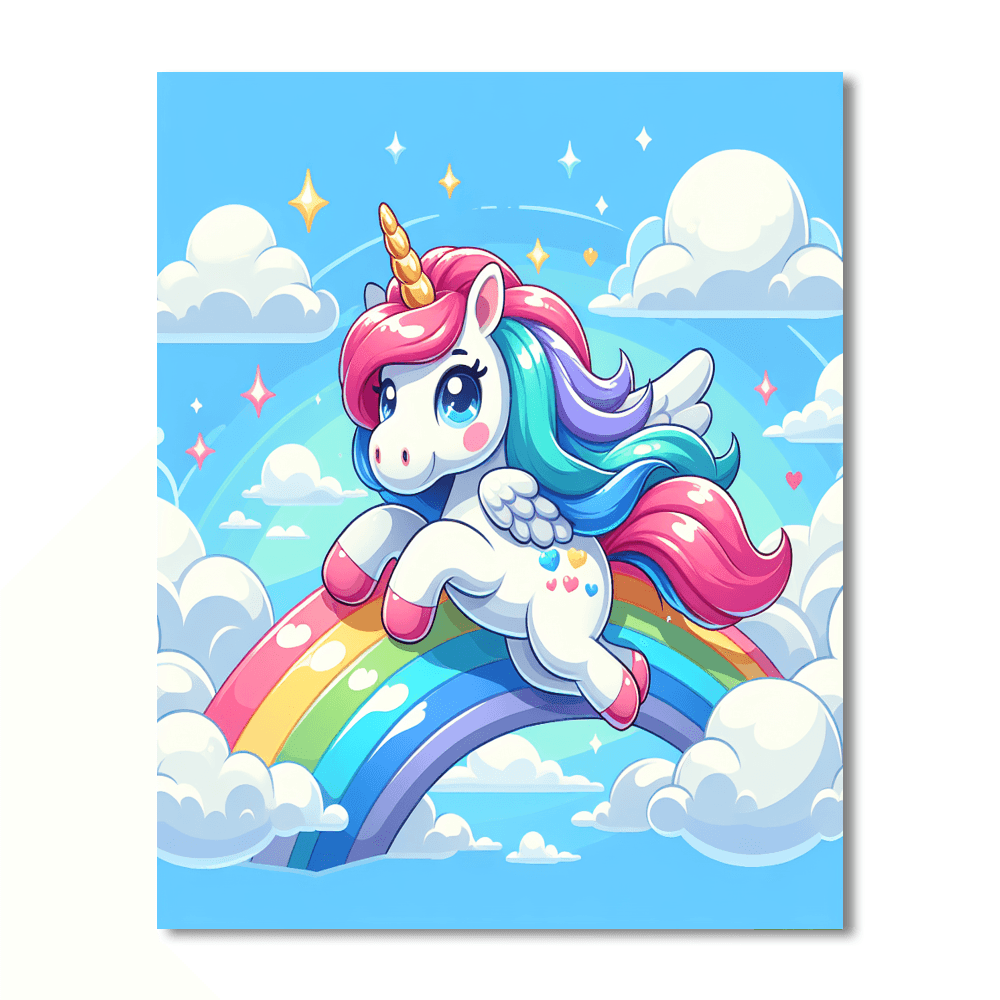 Flying Unicorn Paint By Numbers Art
