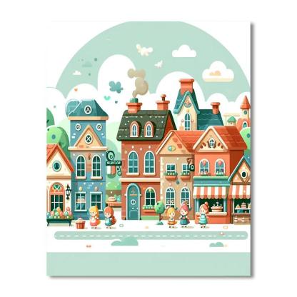 Storybook Village DIY Paint By Numbers