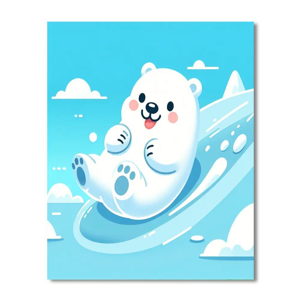 Silly Polar Bear Paint By Number