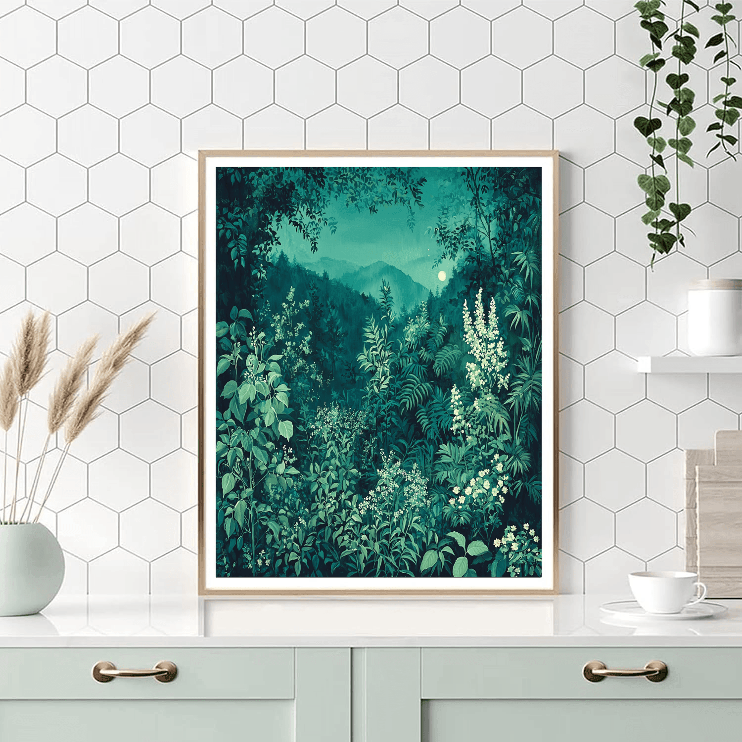 Henri Rousseau Inspired Enchanted Night Garden  Paint By Numbers Art