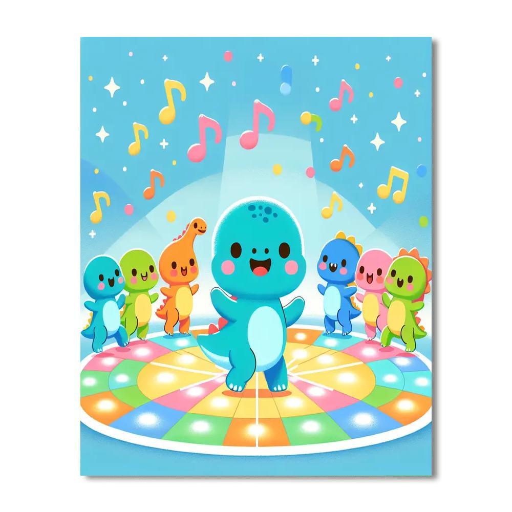 Dino Disco Party Numbered Painting Kits