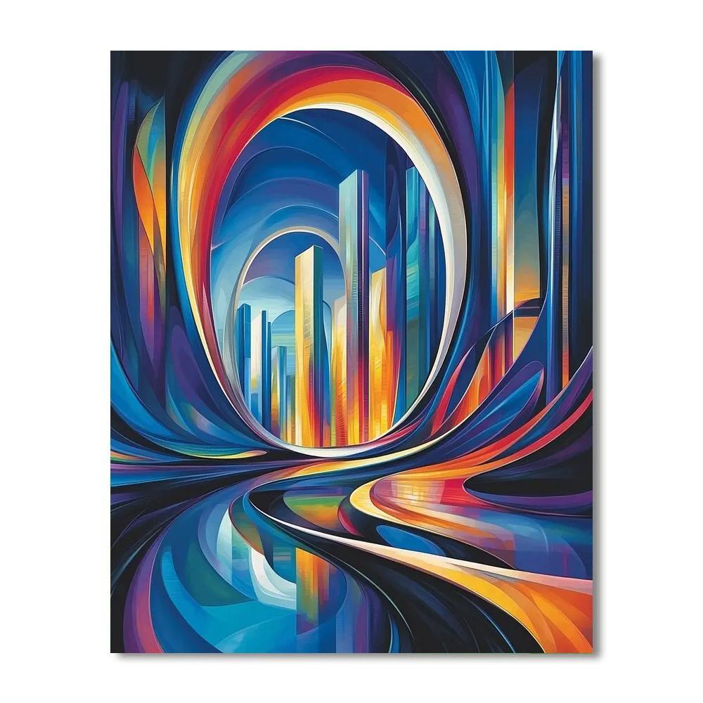 Zaha Hadid Inspired Futuristic City Visions  Paint By Numbers