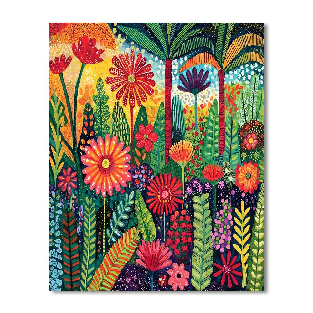 Frida Kahlo Inspired Symbolic Garden  Painting Number Kit