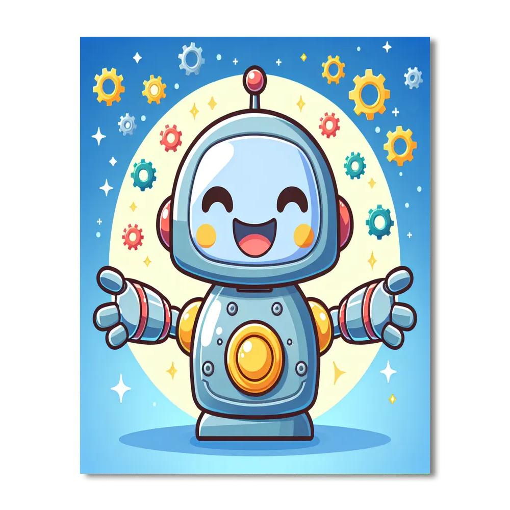 Cheery Robot Numbered Painting Kits
