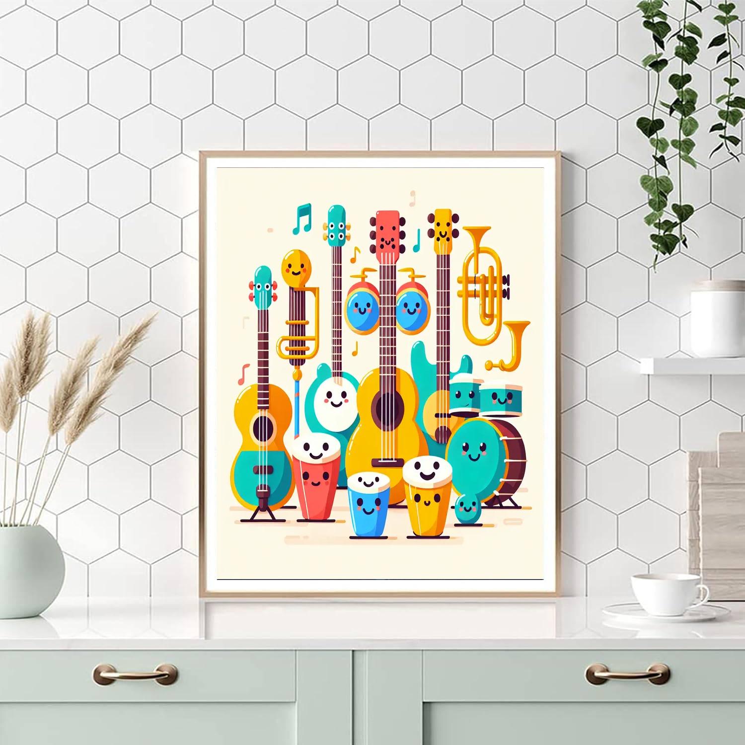 Colorful Musical Instruments - DIY Painting By Numbers Kit – Artistry Rack