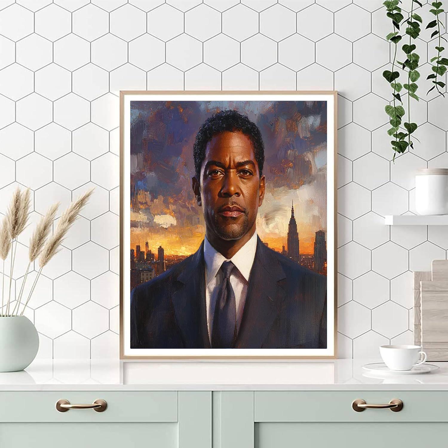 Denzel Washington: Commanding The Screen With Dignity Numbered Painting Kits