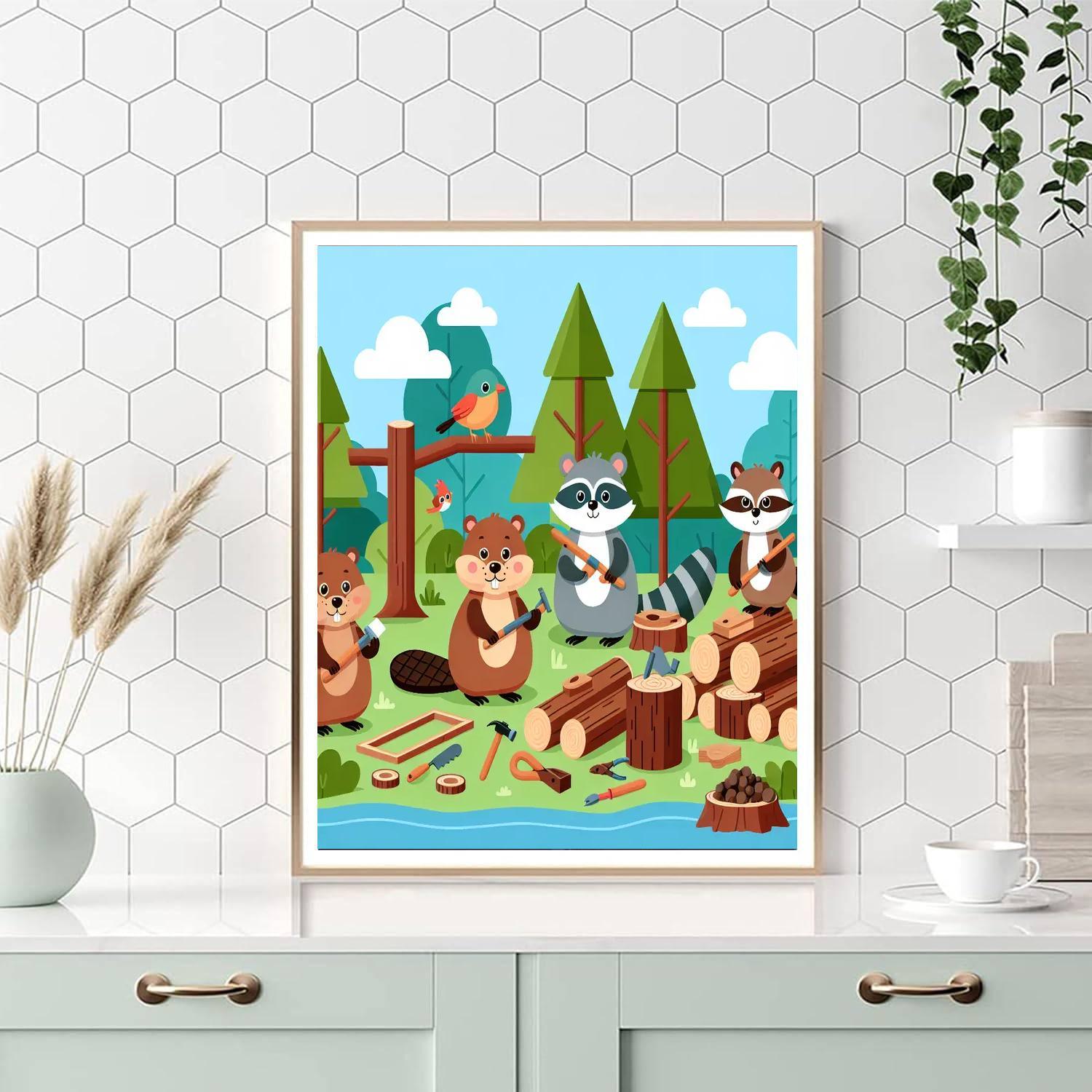 Nature's Woodland Workshop Numbered Painting Kits