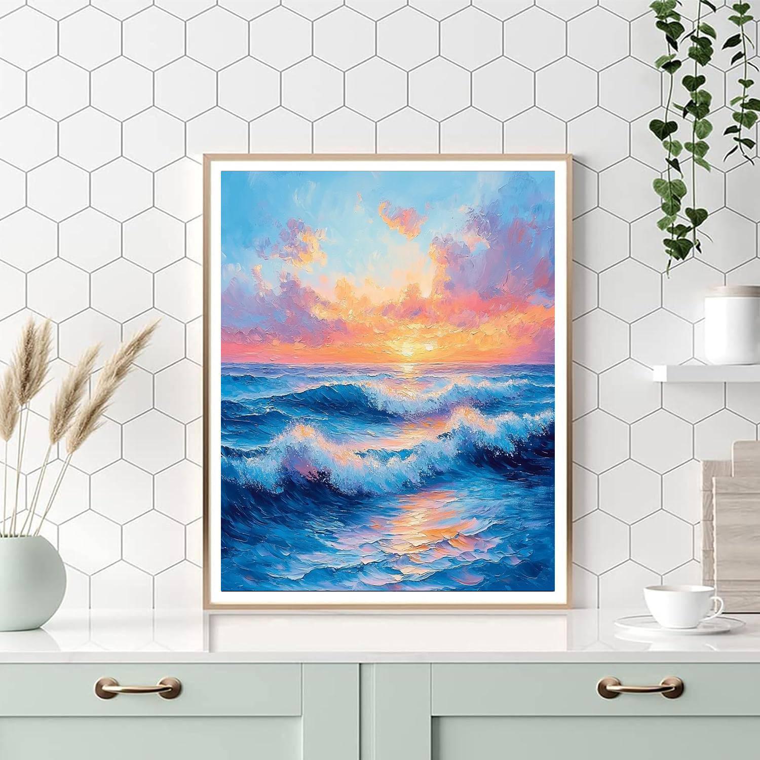 Claude Monet Inspired Melodic Waves  DIY Paint By Numbers