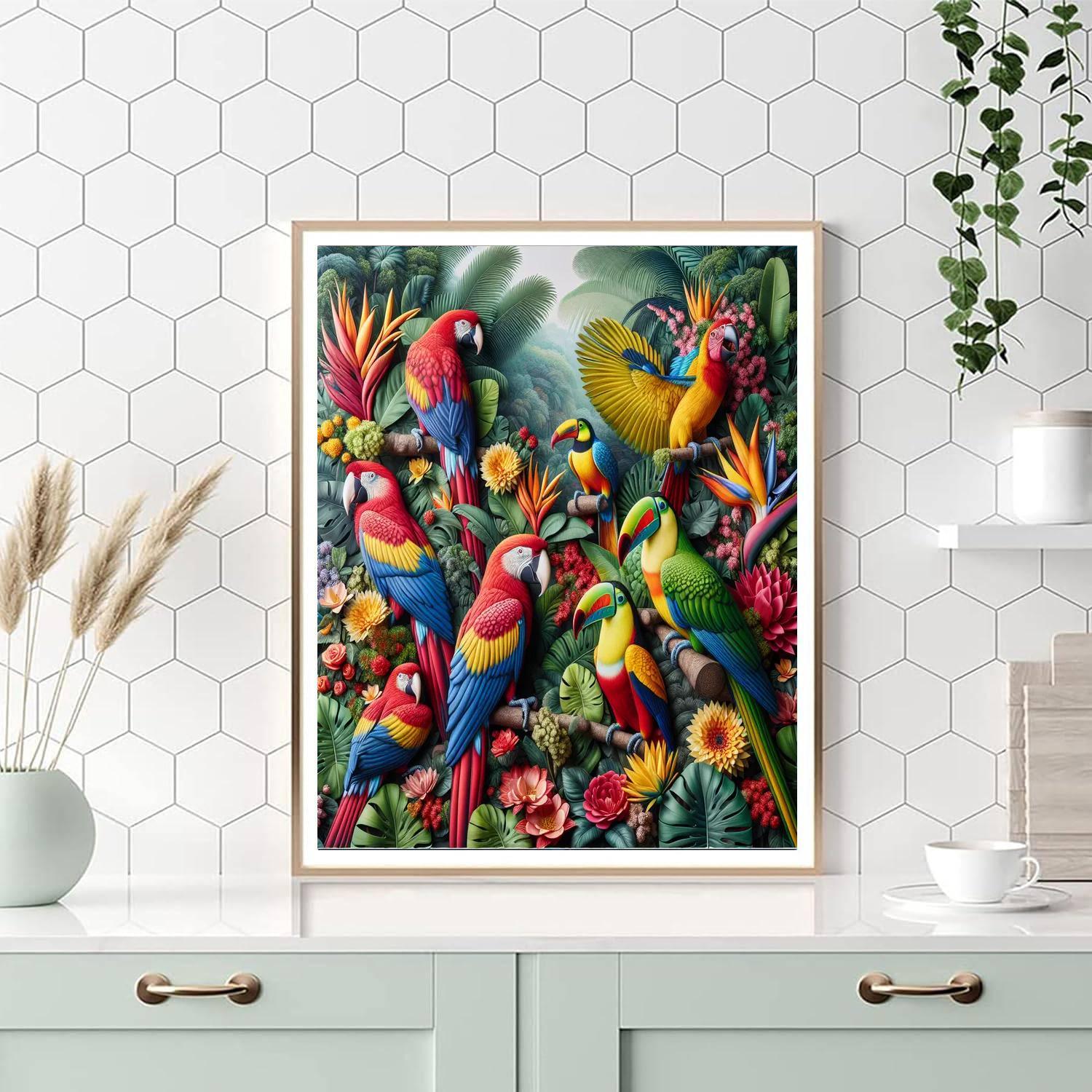 Vivid Tropical Fiesta Painting Number Kit