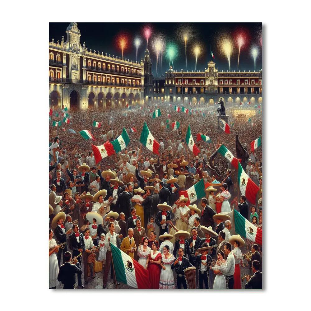 Day Of Independence - Mexico Painting By Numbers Kit