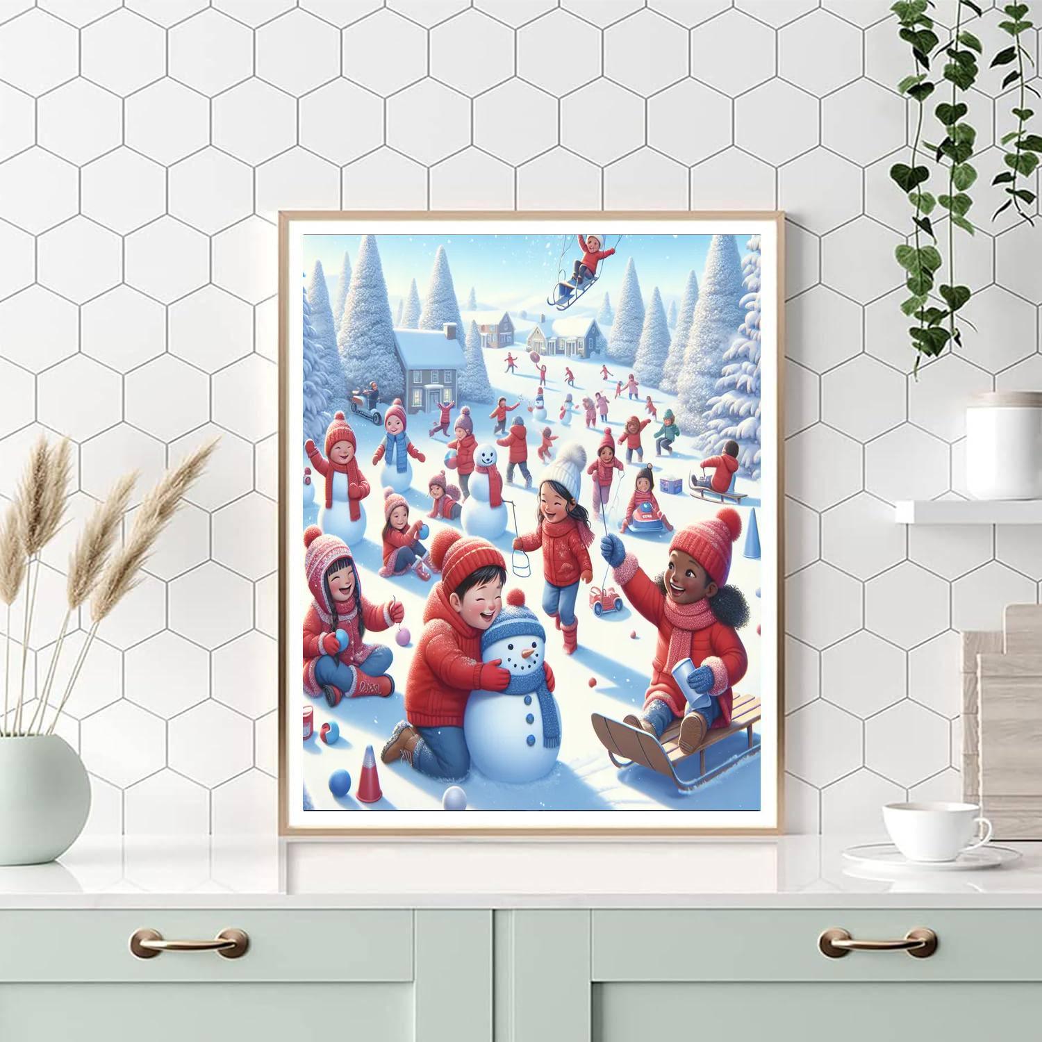 Joyful Winter Adventure Painting By Numbers Kit