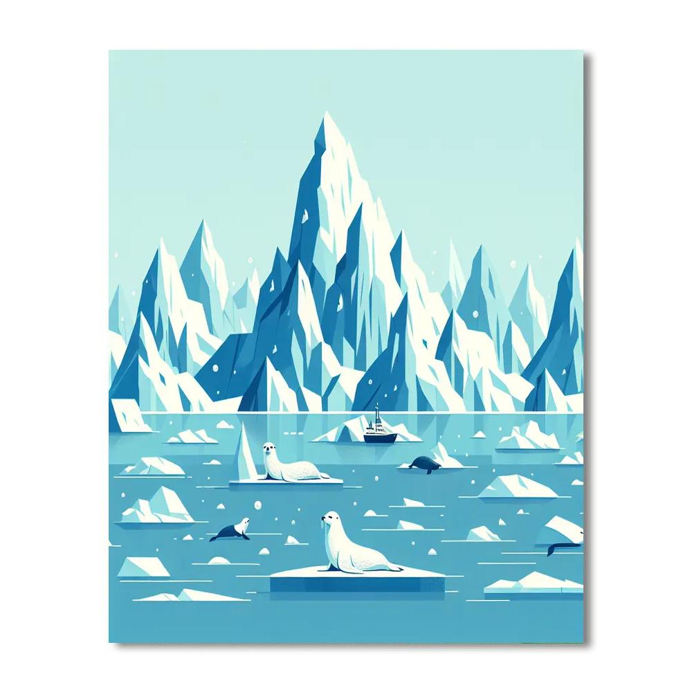 Gigantic Glaciers Paint By Numbers Kits