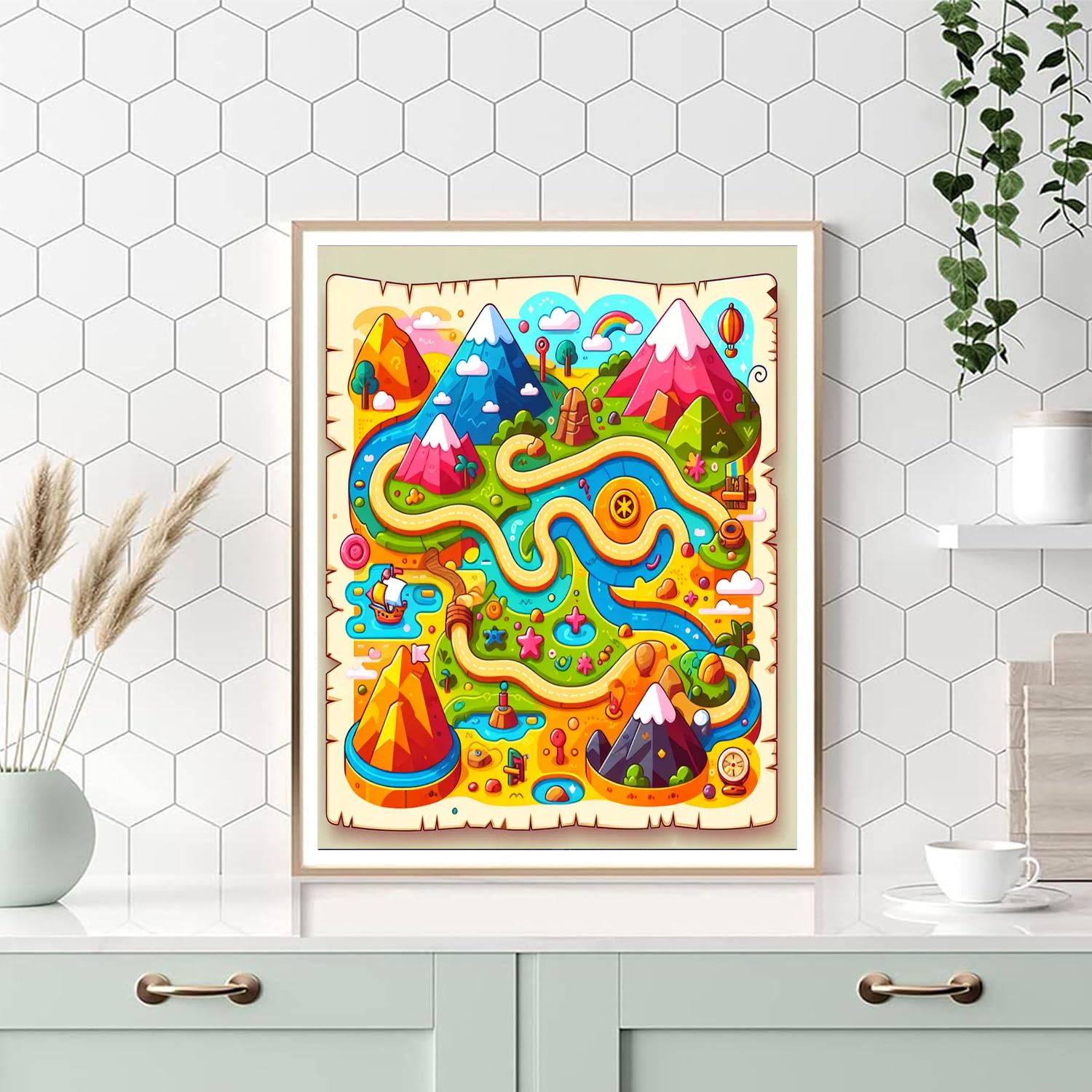 The Great Adventure Map DIY Paint By Numbers