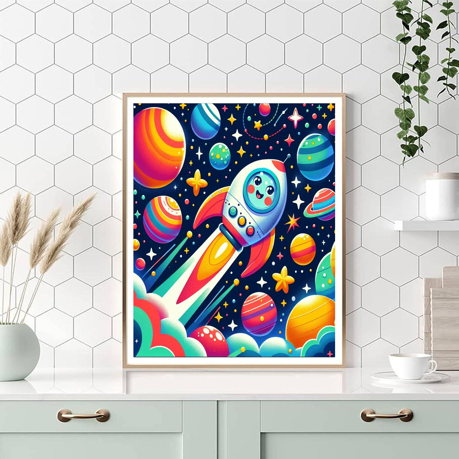 Cosmic Space Adventures Numbered Painting Kits