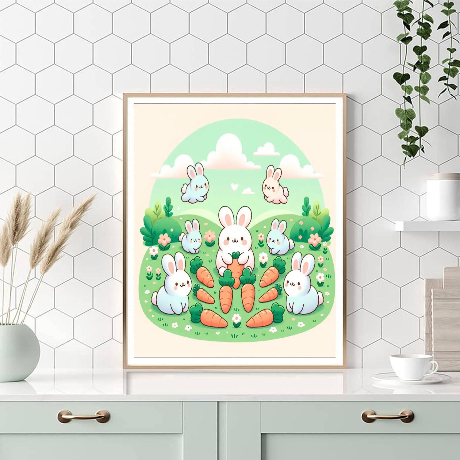 Caring For Little Bunnies Paint By Numbers Kits