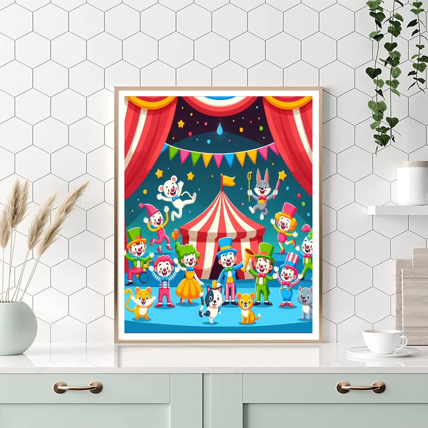Circus Celebration Painting By Numbers Kit