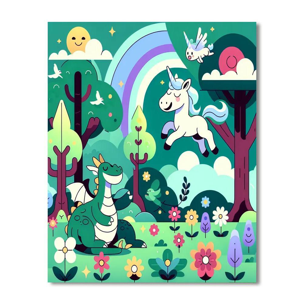 Happy Fairy Tale Creatures Paint By Numbers Kits