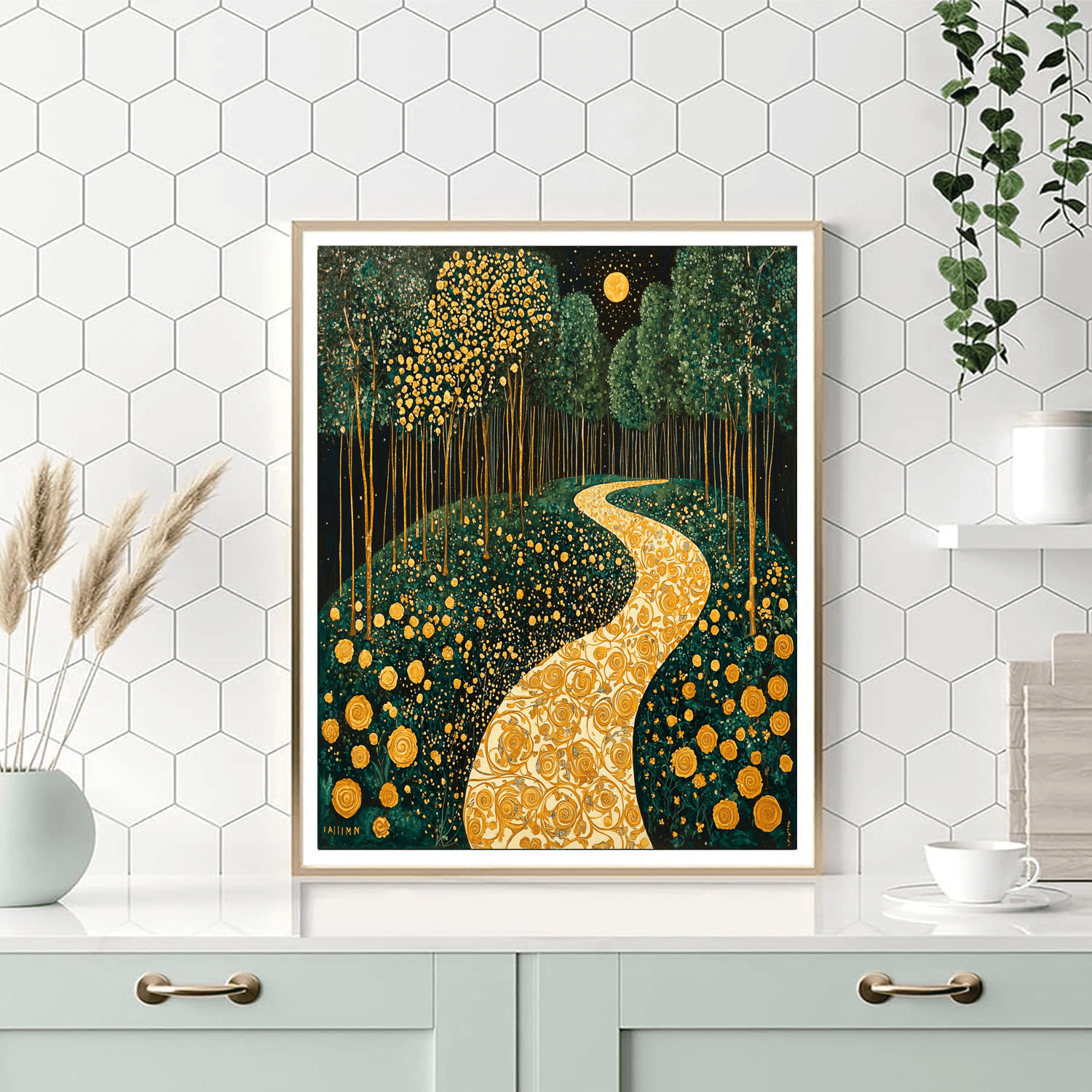 Gustav Klimt Inspired Klimt's Opulent Nature  Paint By Numbers Kits