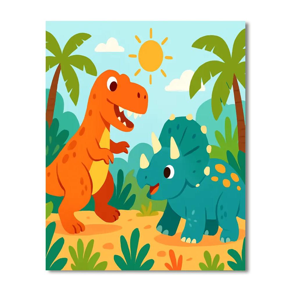 Adventurous Dino Day Paint By Numbers Kits