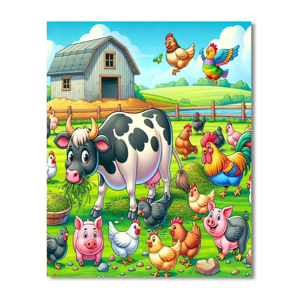 Happy Farmyard Adventures Painting By Numbers Kit