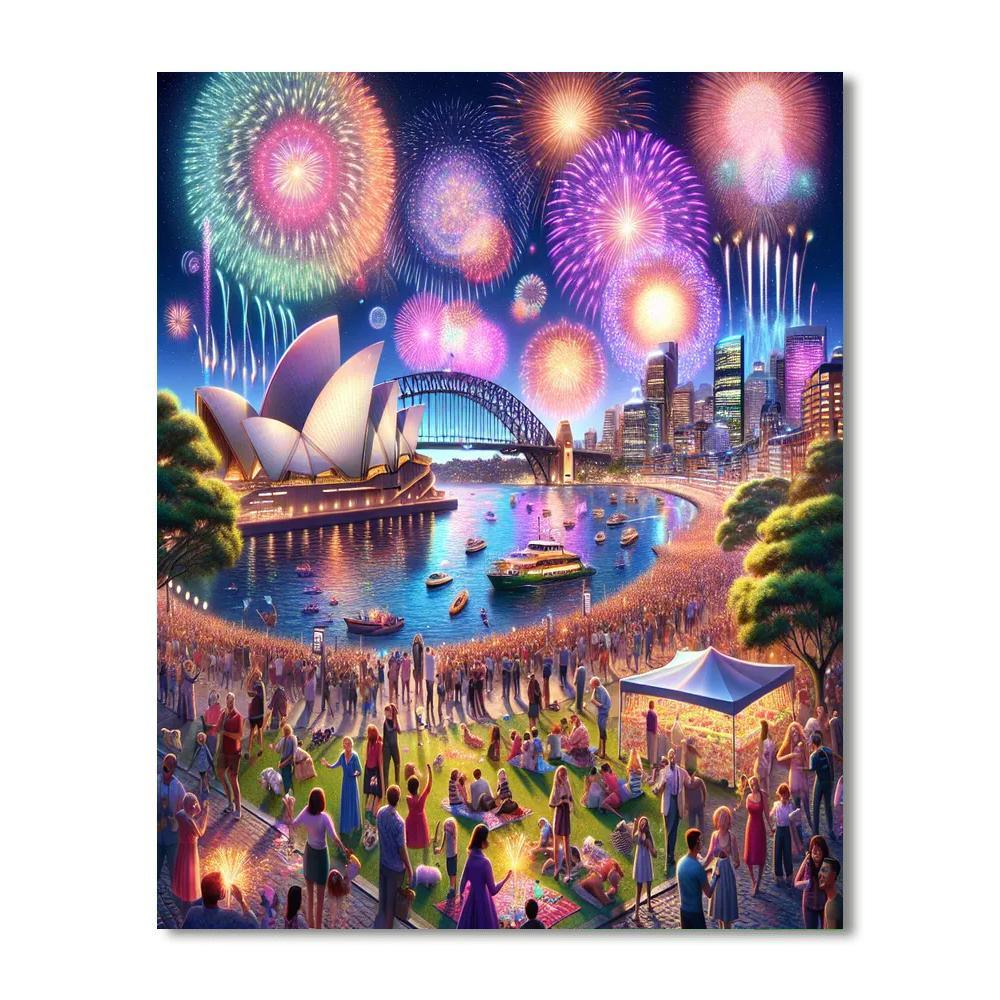 New Year's Eve - Sydney, Australia Paint By Numbers Kits