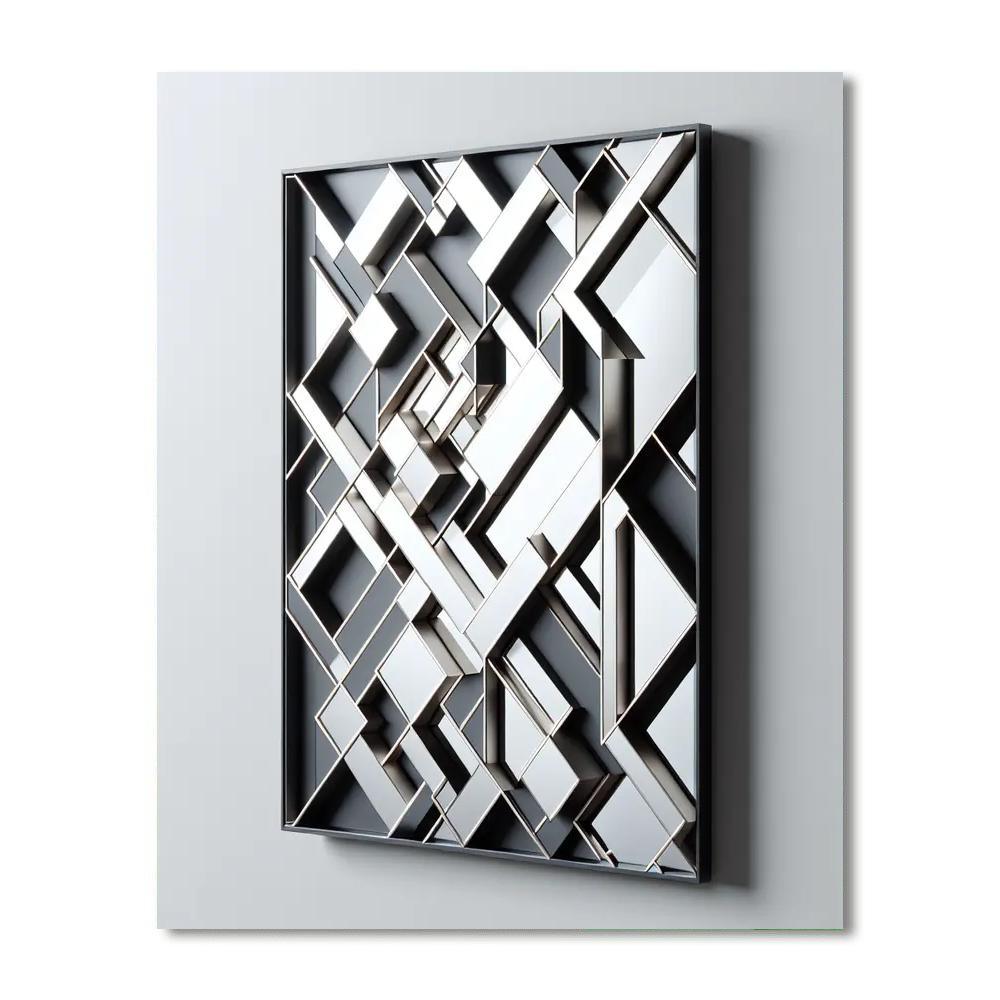 Geometric Illusion Wall Mirror Paint By Color