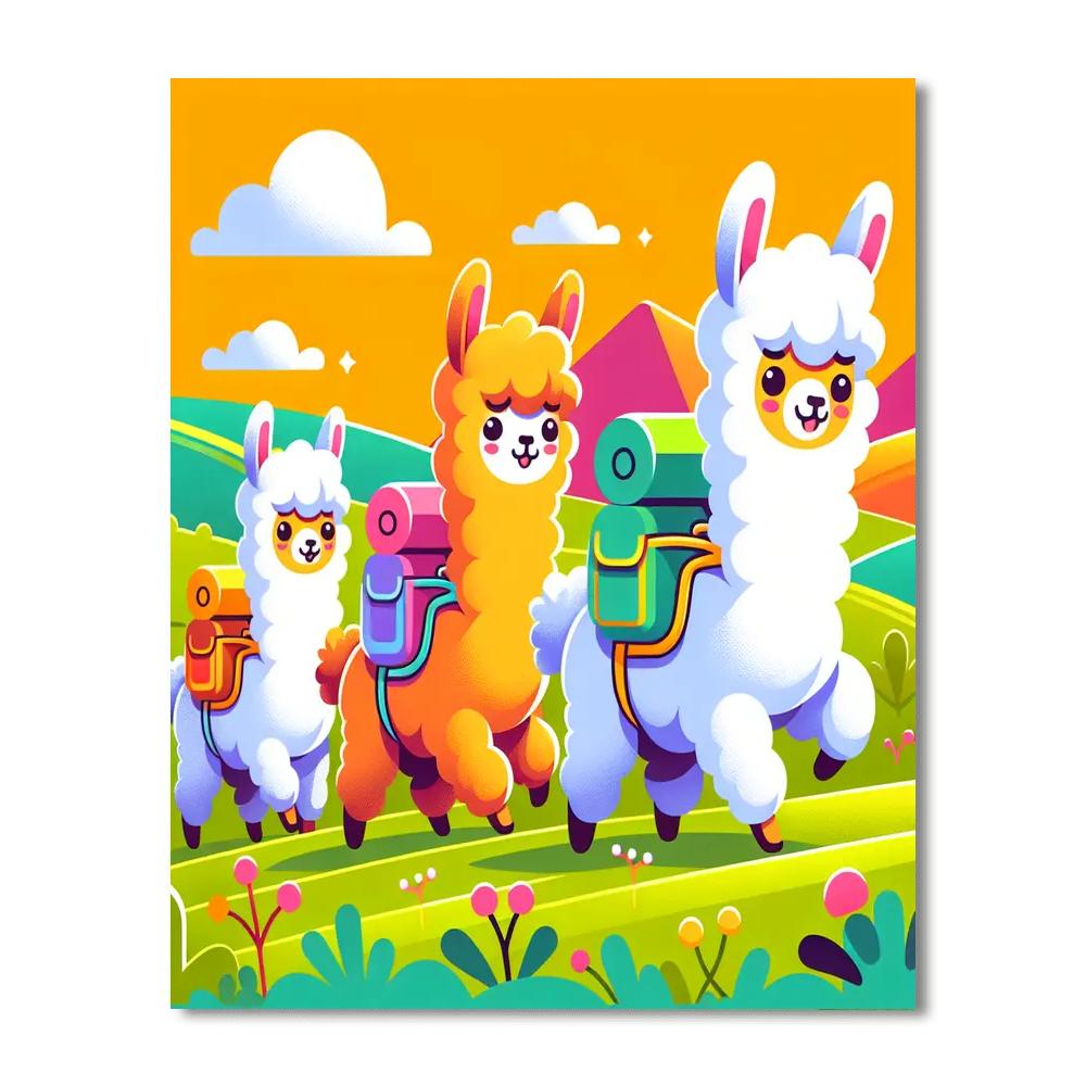 Adventure Alpaca Escapade Numbered Painting Kits