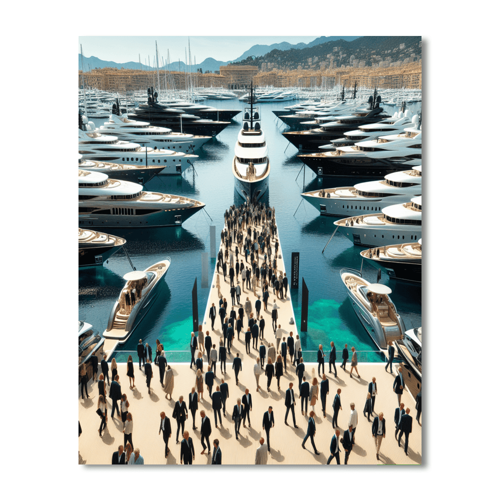 Monaco Yacht Show - Monaco Paint By Numbers Kits