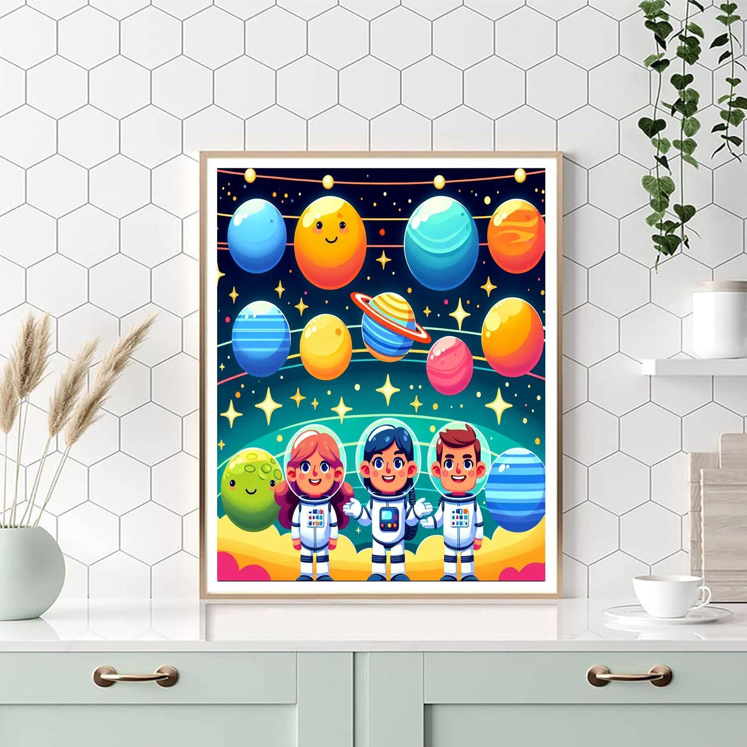 Solar System Journey Number Painting