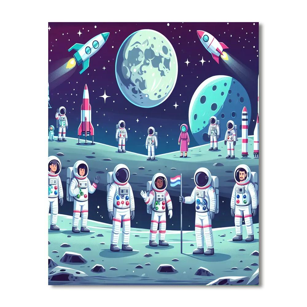 Lunar Landing Legacy DIY Paint By Numbers