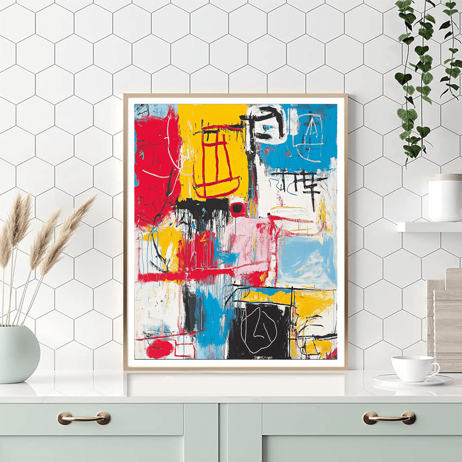 Jean-Michel Basquiat Inspired Colorful Connections  Painting By Numbers Kit