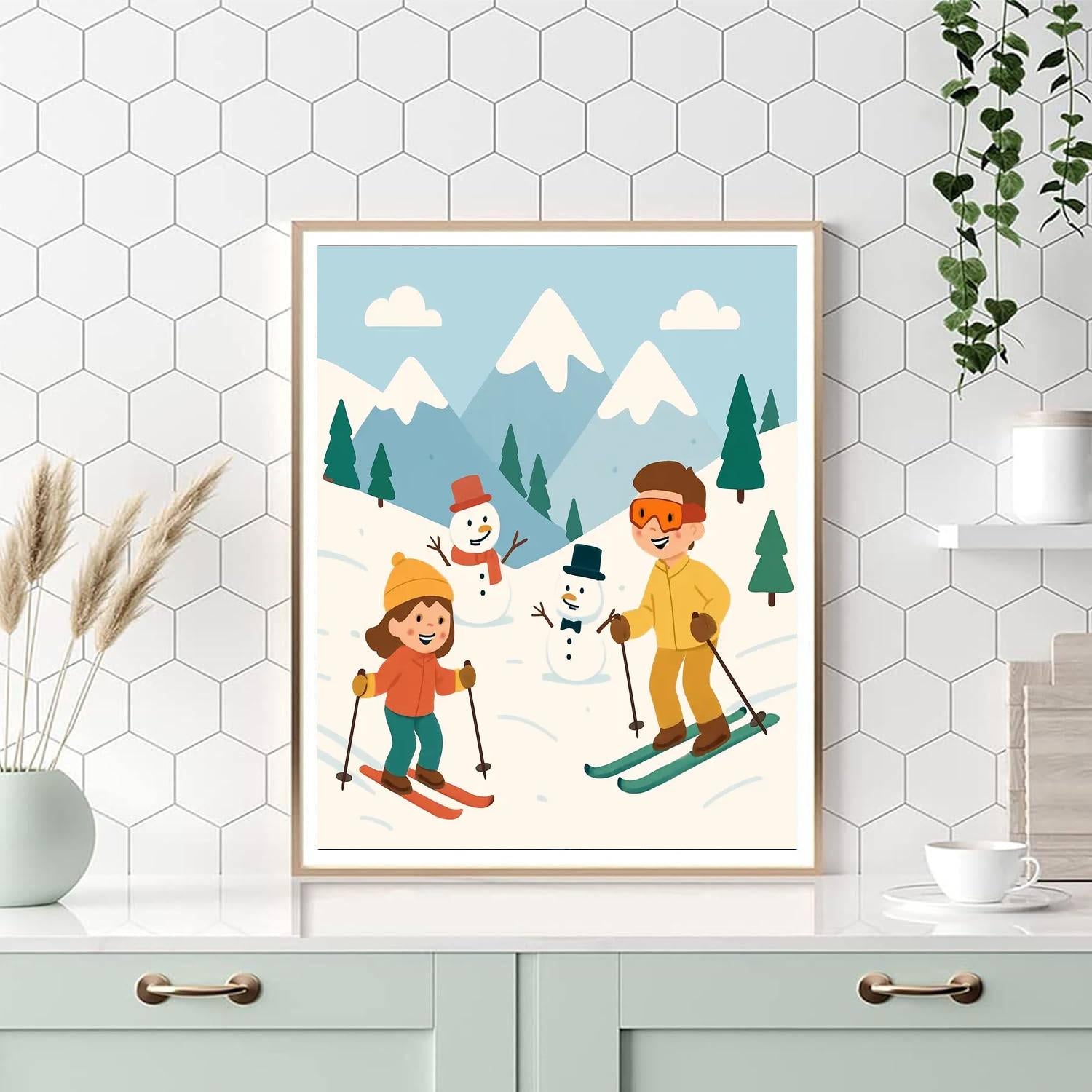 Snowy Alpine Adventure Paint By Numbers Kits