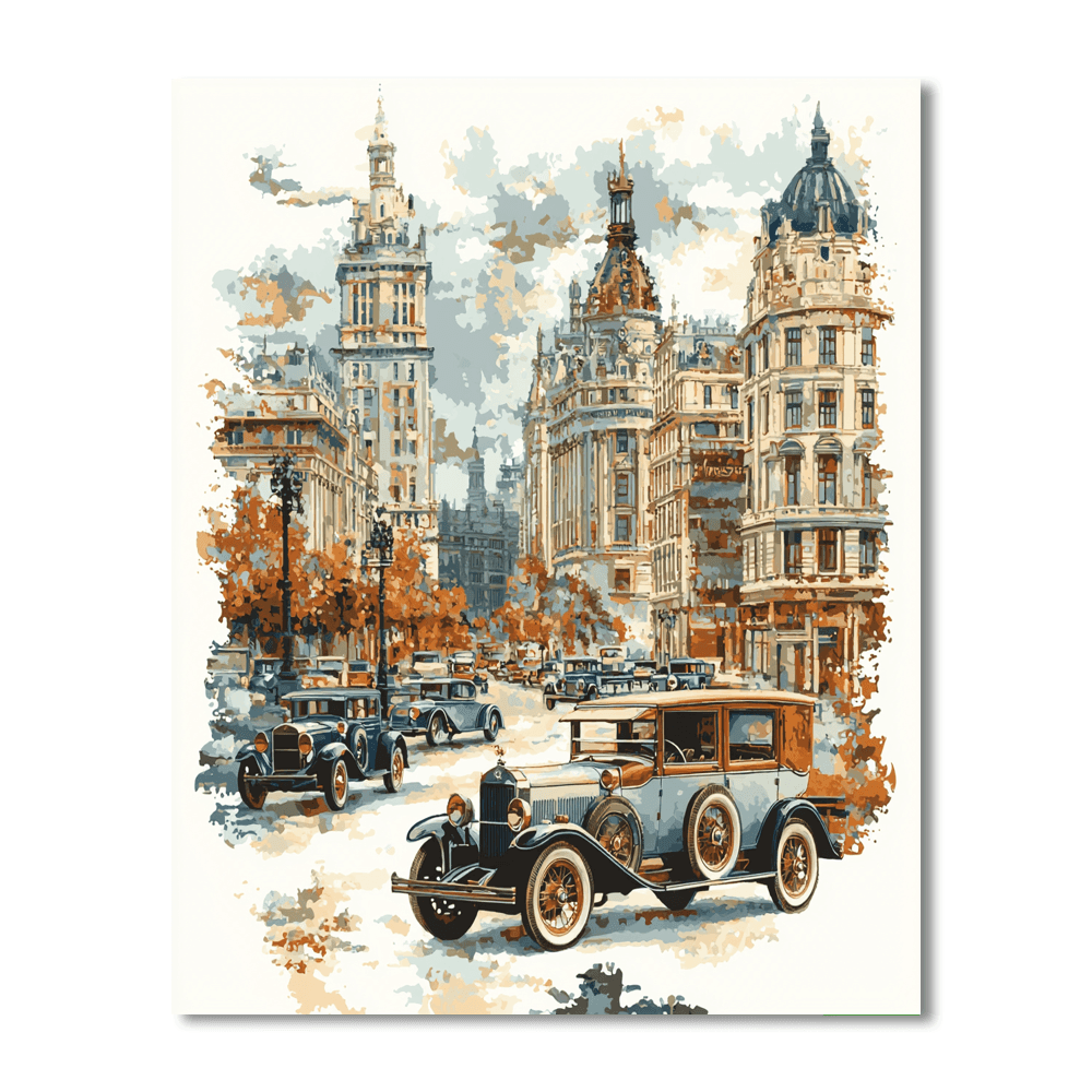 Norman Rockwell Inspired Vintage Wheels  Painting By Numbers Kit