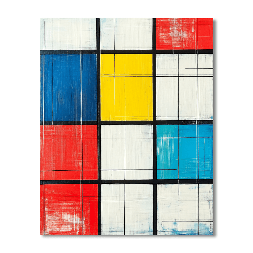 Piet Mondrian Inspired Bold Shapes Of Emotion  Paint By Numbers Art