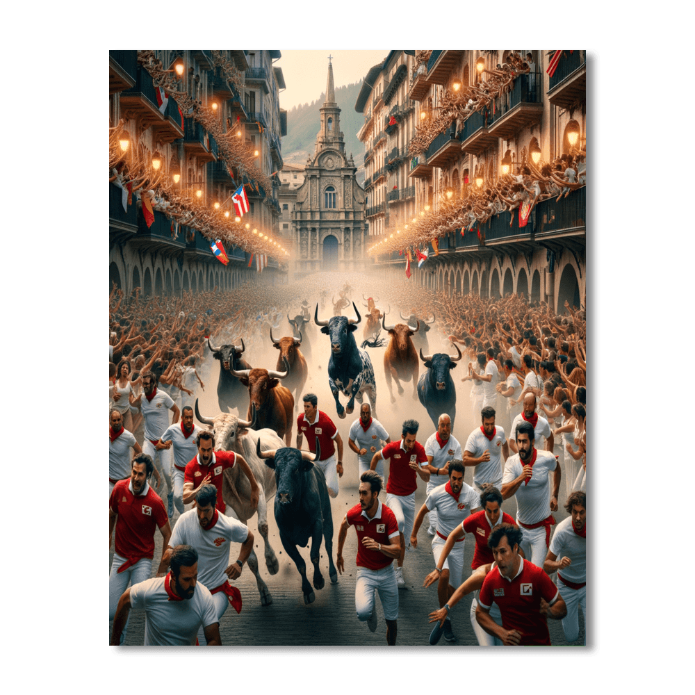 The Festival Of San Fermin Paint By Numbers