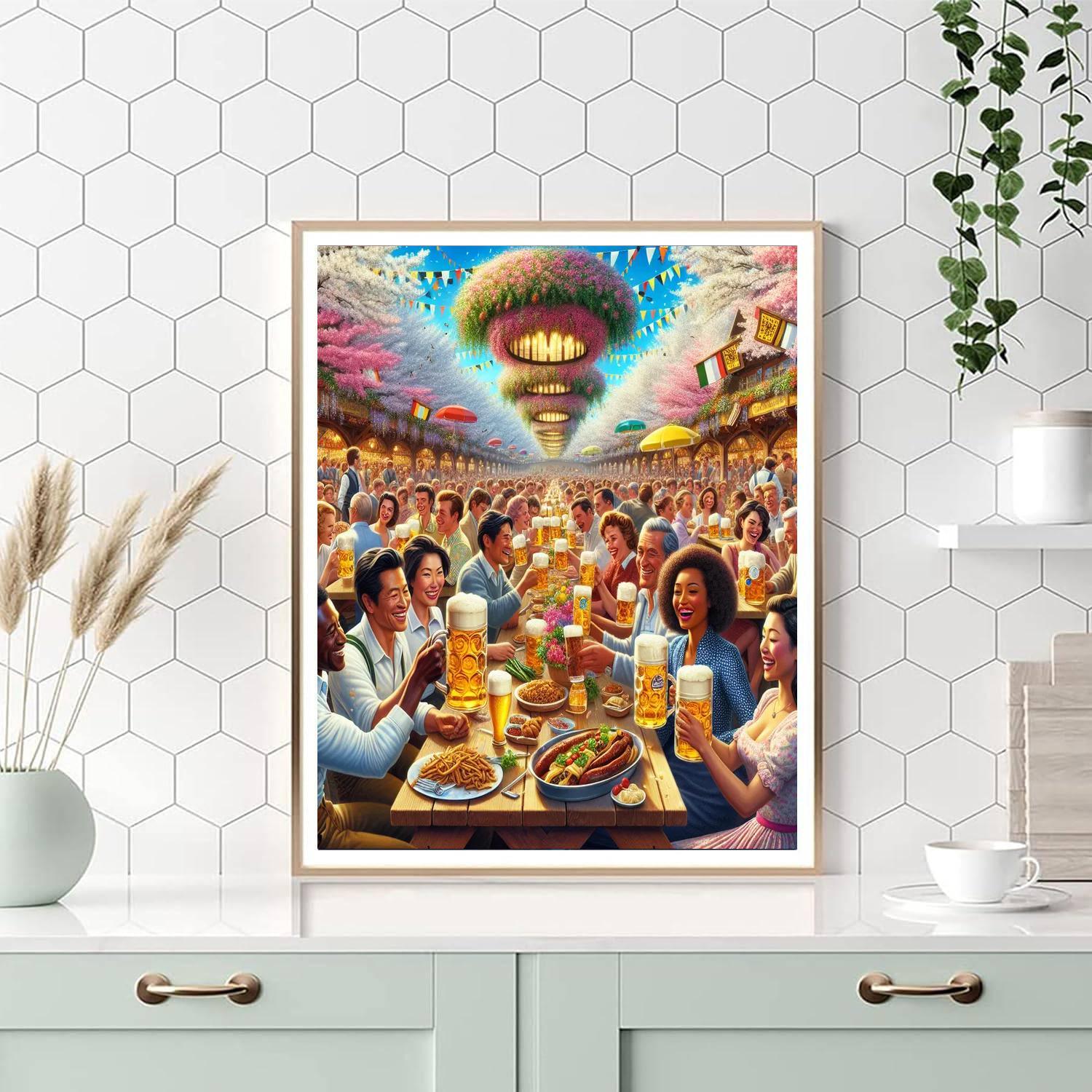 Rathskeller Beer Garden Festival - Germany Paint By Numbers Art