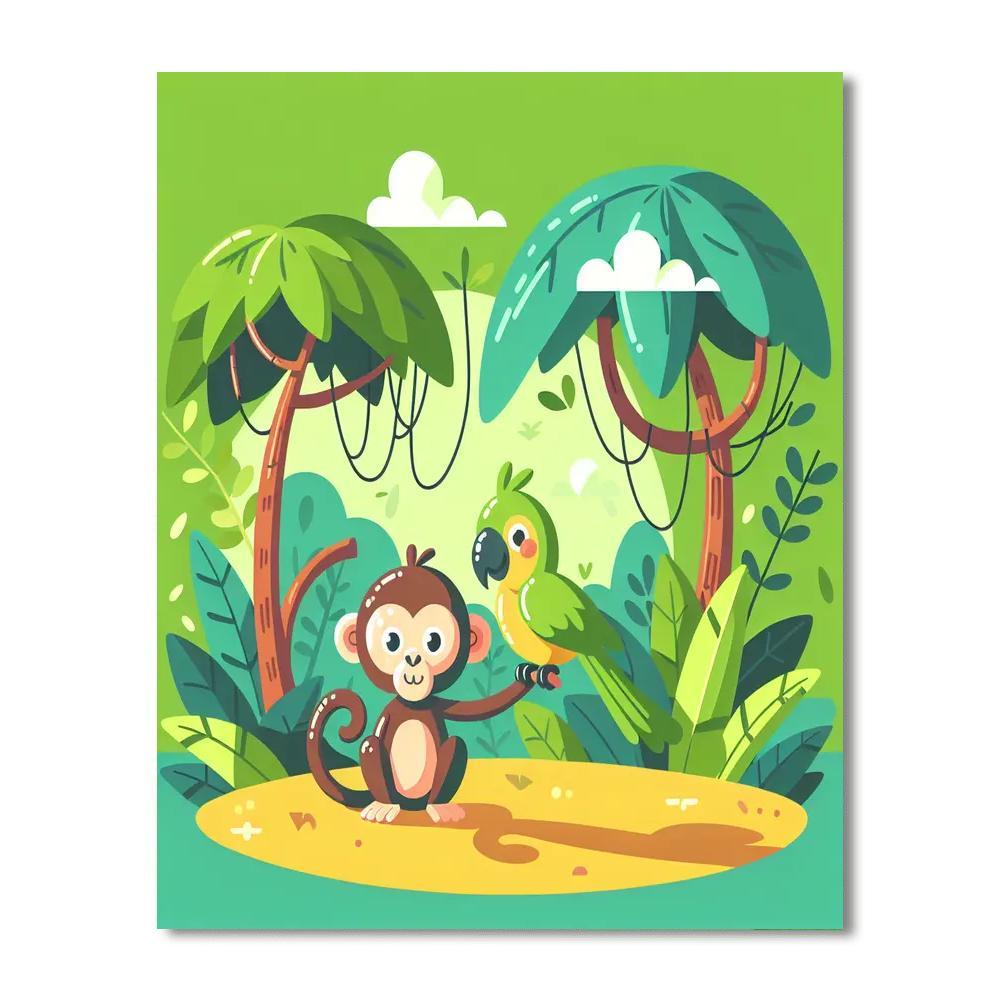 Sunny Jungle Frolic Paint By Color