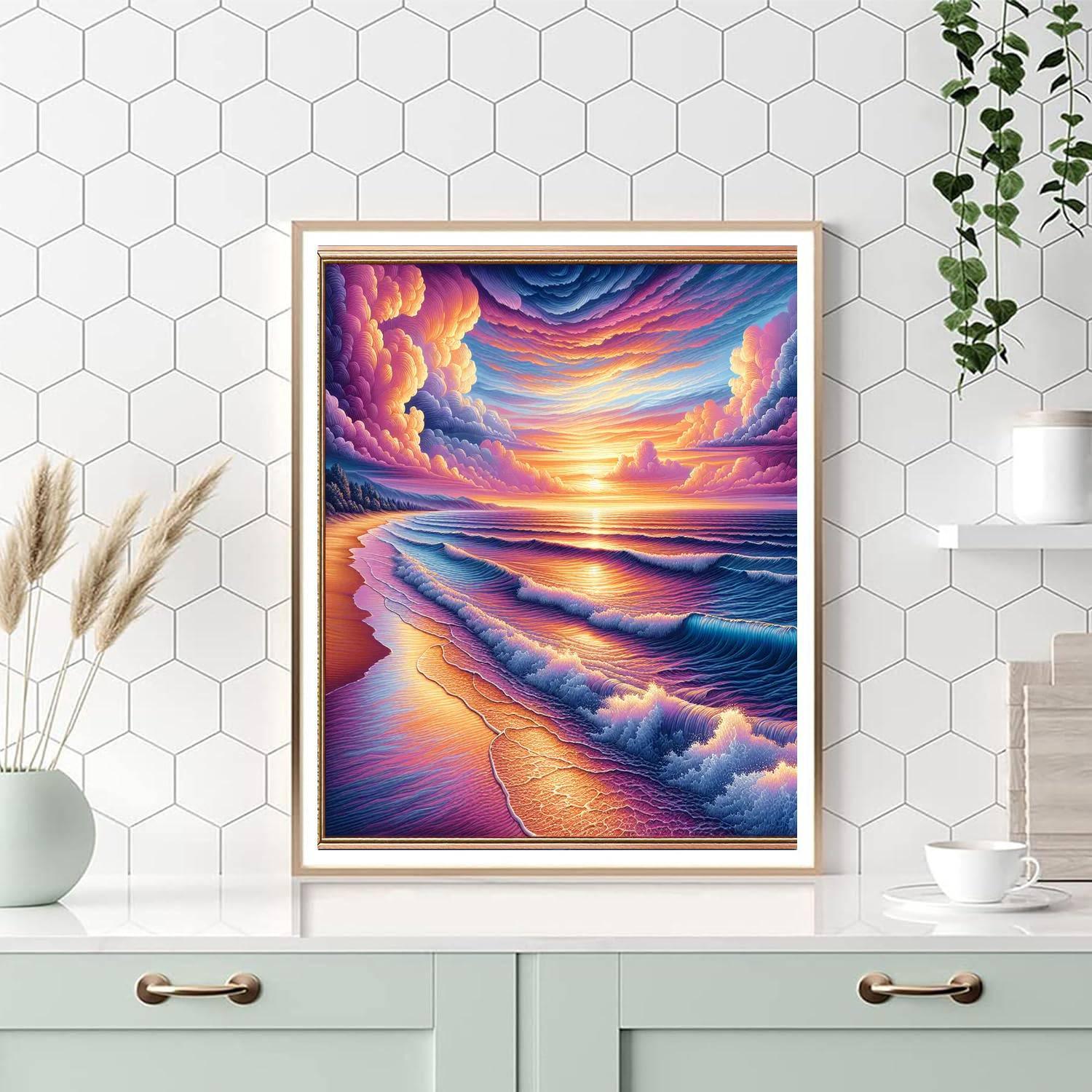 Dramatic Ocean Sunset - DIY Painting By Numbers Kit – Artistry Rack