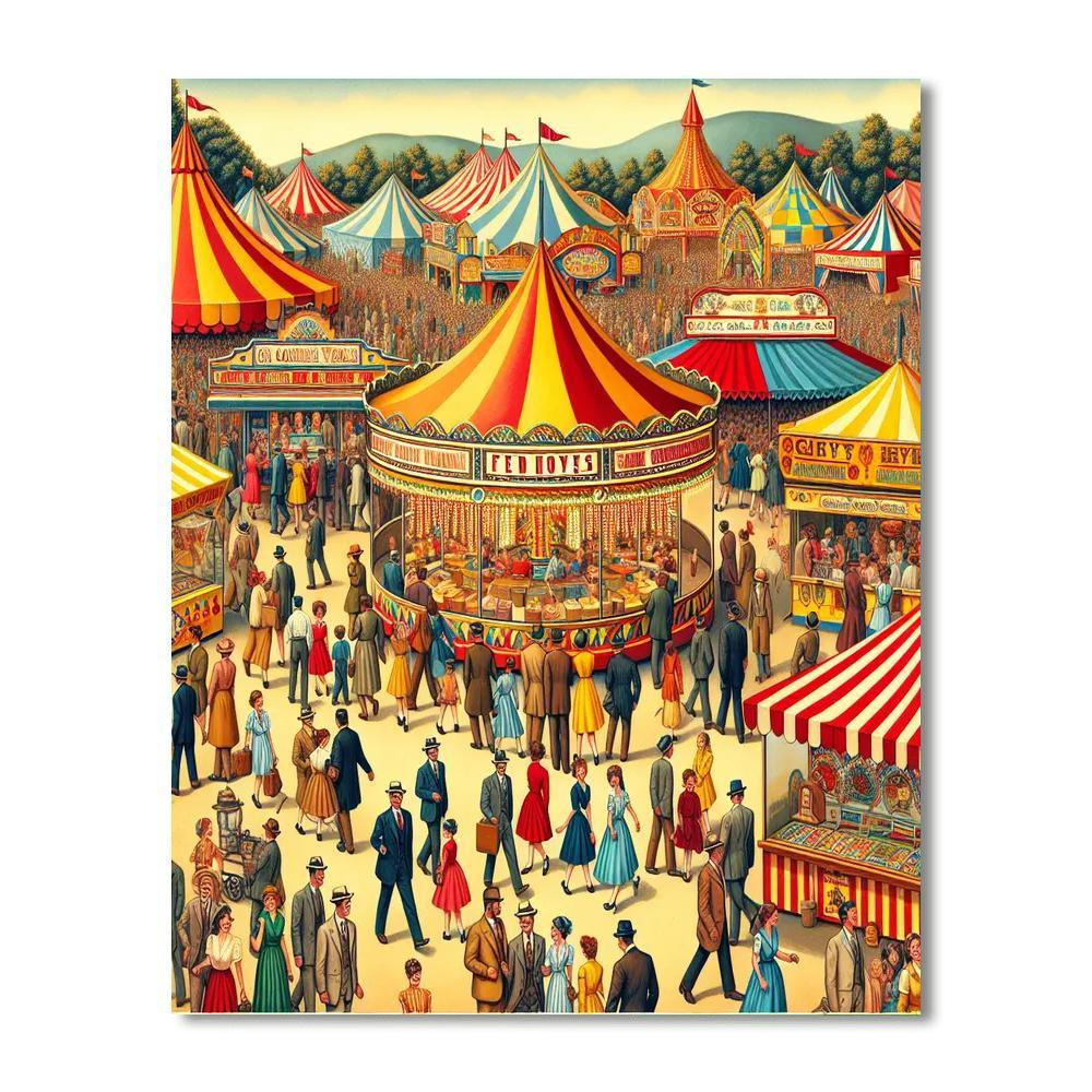 Charming Vintage Fair Numbered Painting Kits