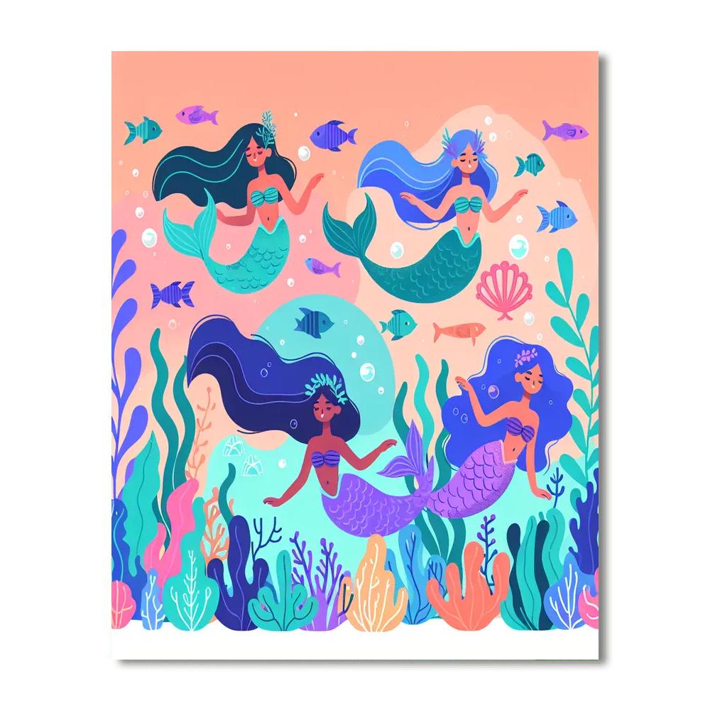 Ocean Mermaid's Lair Paint By Number