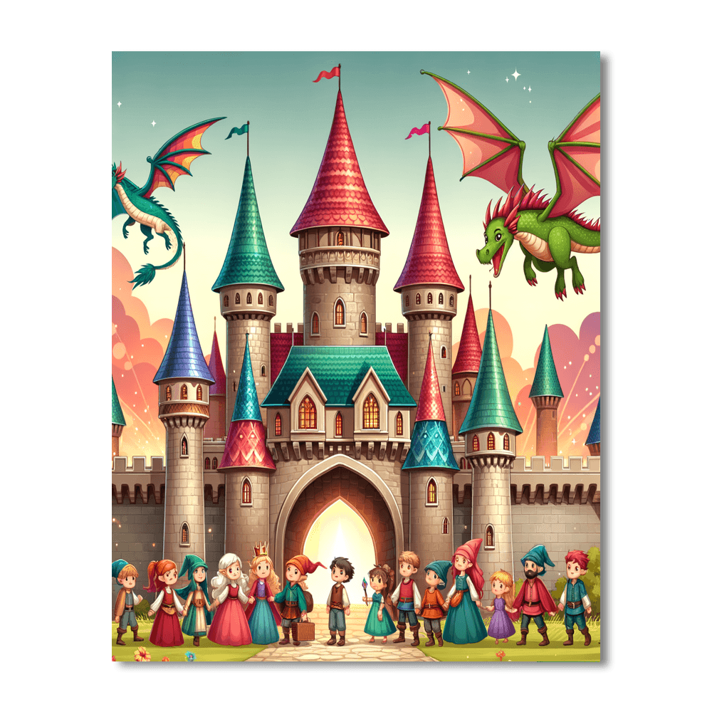 Fantasy Fairytale Castle Paint By Numbers Kits