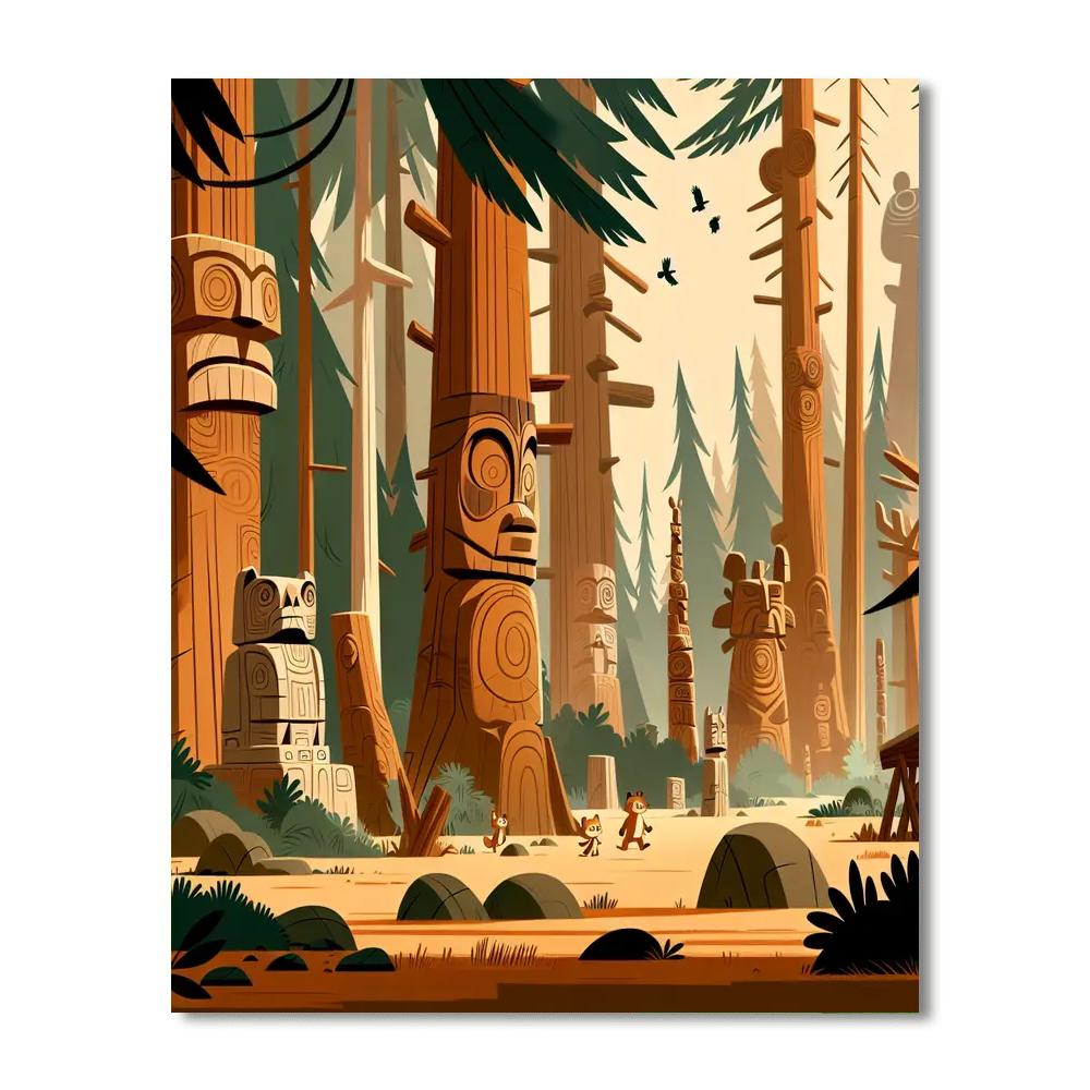 Timberland Totem Adventure Number Painting