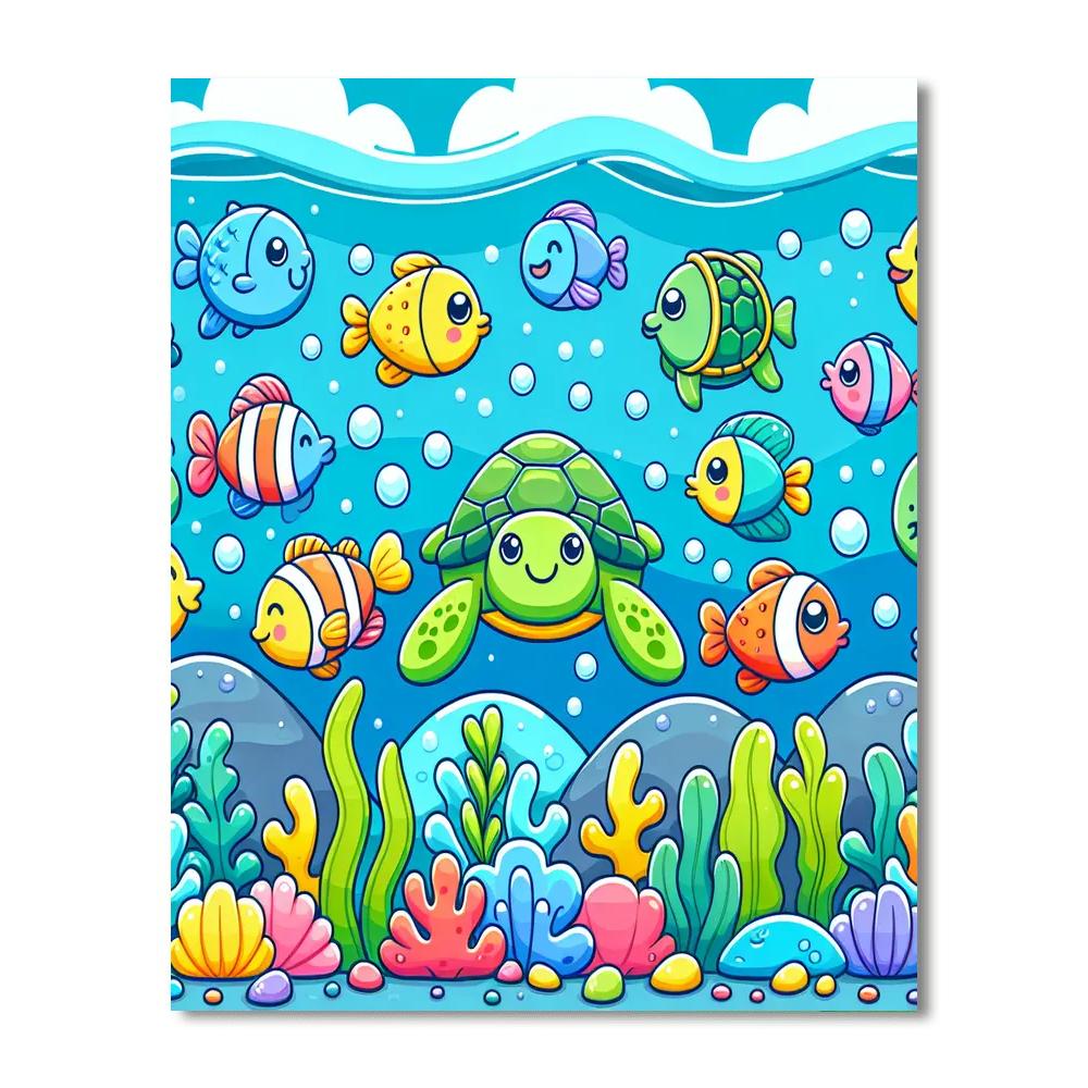 Ocean Wonders Safari Painting By Numbers Kit