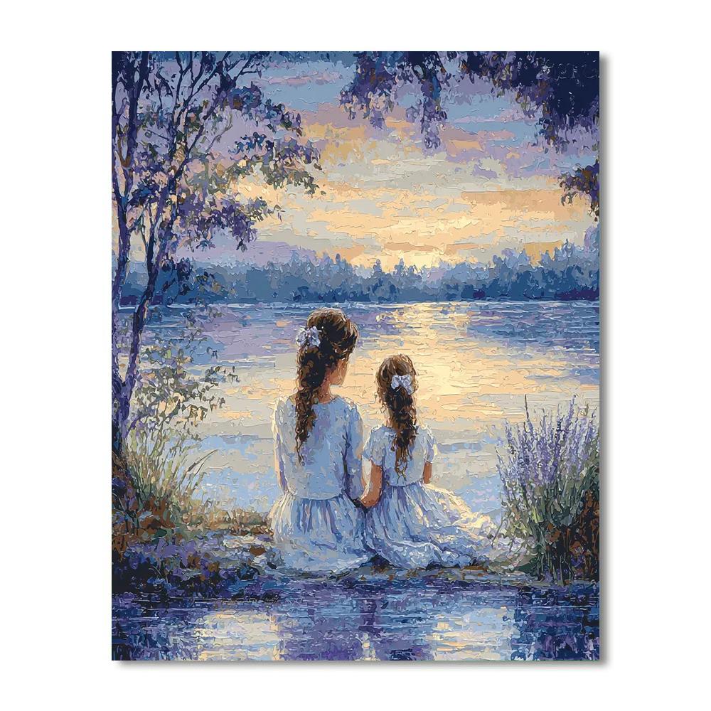 Reflective Twilight Number Painting